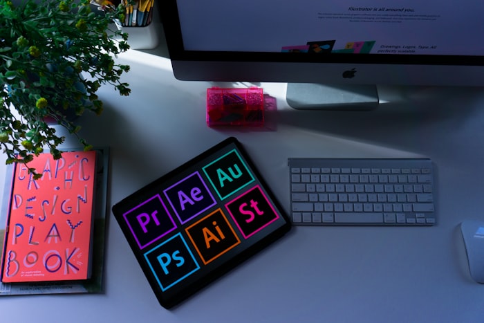 Designer working on logo and visual brand identity