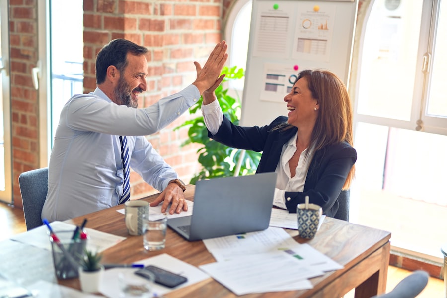 Business team collaborating on brand protection strategy
